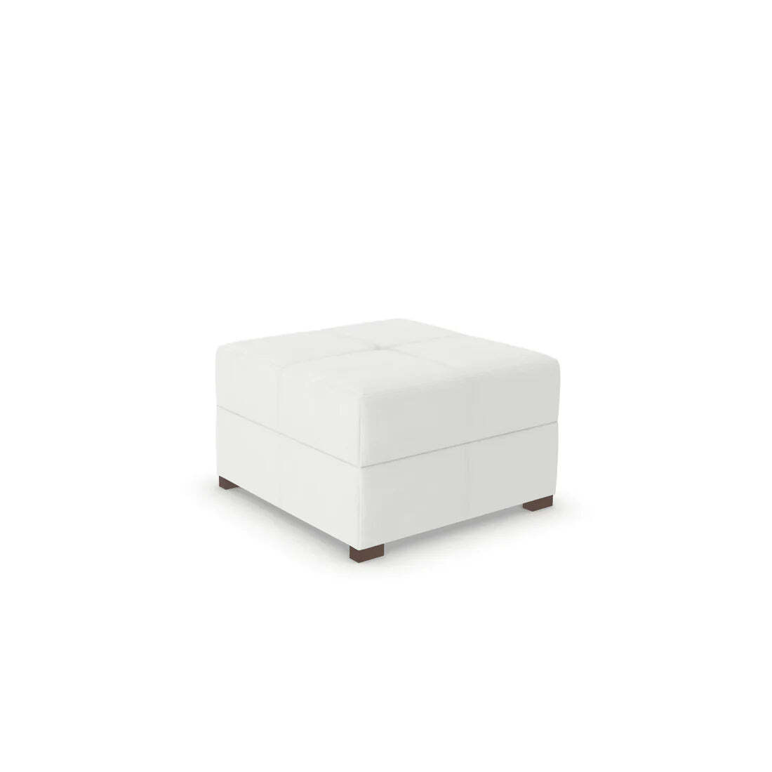 "Ex Display - Square Corner Footstool - 82cm x 82cm - Micro Velvet Ash Grey (SHUB508) - " - image 1