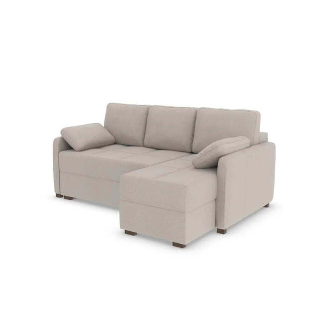 "Ashley Corner Sofa Bed - RHF-Micro Weave Linen (SHUB669) - "