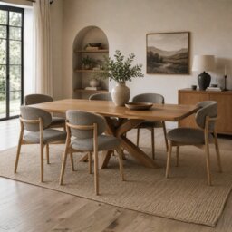 Arden Dining Table & 6 Louis Chairs - thumbnail 1
