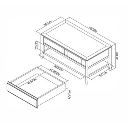 Cookes Collection Romy Soft Grey Coffee Table - thumbnail 5