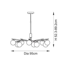 Aaron 10 Light Pendant - thumbnail 6