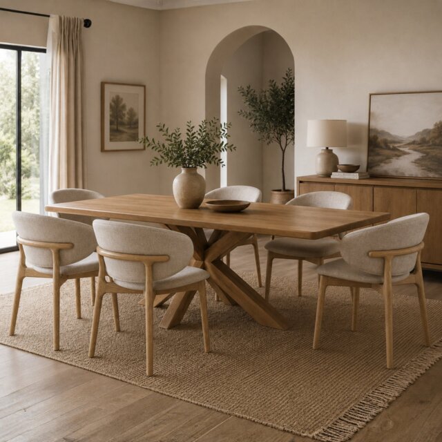 Arden Dining Table & 6 Nina Chairs - image 1