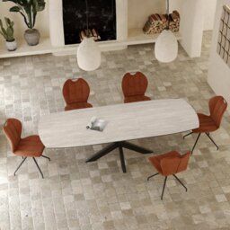 Phoenix Dining Table - Traventine - thumbnail 2