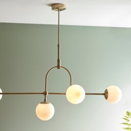 Matt Antique Brass Linear Pendant - thumbnail 4