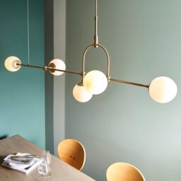 Matt Antique Brass Linear Pendant - thumbnail 3
