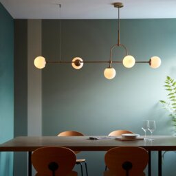 Matt Antique Brass Linear Pendant - thumbnail 2