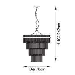 Marietta 16 Light Tiered Pendant - thumbnail 6