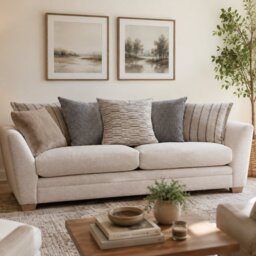 River Pillow Back 3 Seater Sofa Fabric B - thumbnail 2