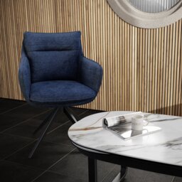 Belfast Dining Chair - Dark Blue - thumbnail 4