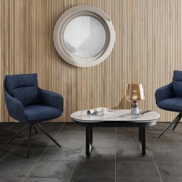 Belfast Dining Chair - Dark Blue - thumbnail 2