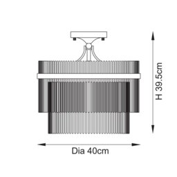 Marietta 3 Light Semi Flush - thumbnail 6