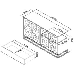 Iris Fumed Oak Wide Sideboard - thumbnail 5