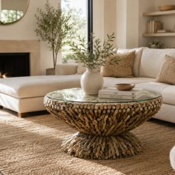 Driftwood Round Coffee Table - thumbnail 2
