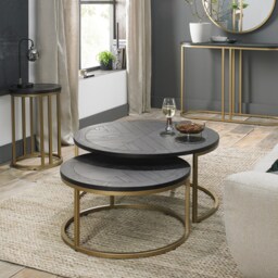 Cookes Collection Archie Peppercorn Ash Nest of Tables - thumbnail 4