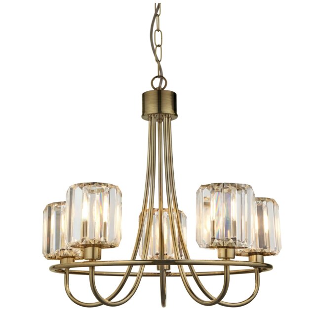 Berenice 5 Light Pendant - Antique Brass - image 1