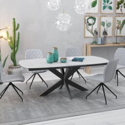 Phoenix Dining Table - Matt Marble - thumbnail 5