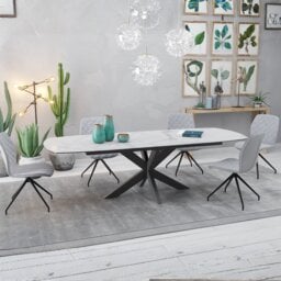 Phoenix Dining Table - Matt Marble - thumbnail 2