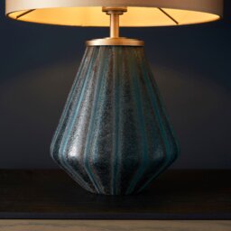 Turquoise Glass Table Lamp - thumbnail 3