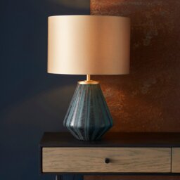 Turquoise Glass Table Lamp - thumbnail 2