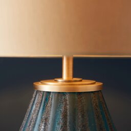 Turquoise Glass Table Lamp - thumbnail 4