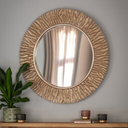 Falia Round Mirror - Gold - thumbnail 2
