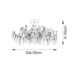 Gold Branch Semi Flush - thumbnail 5