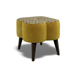 Orla Kiely Daisy Small Footstool House Plain and Pattern Fabric - thumbnail 3