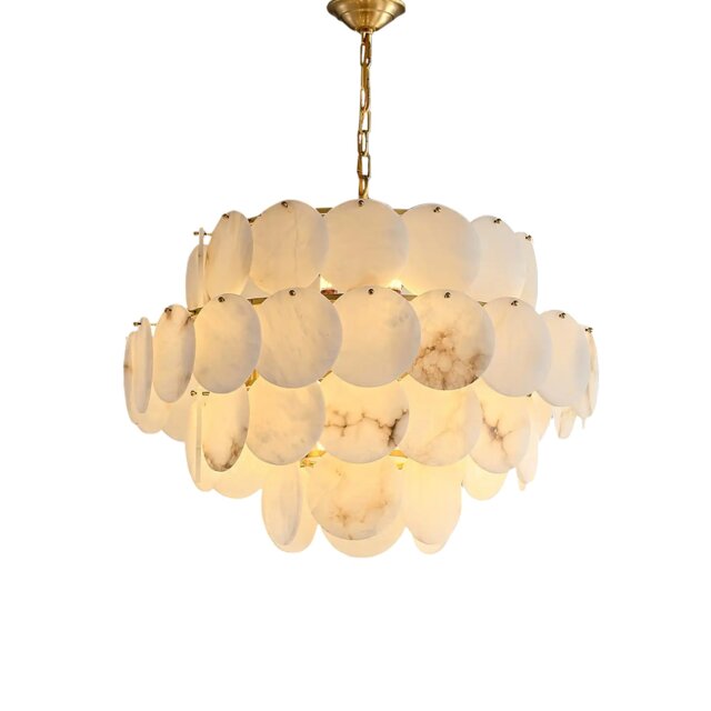 Caroline Large Alabaster Chandelier - image 1