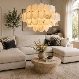 Caroline Large Alabaster Chandelier - thumbnail 2