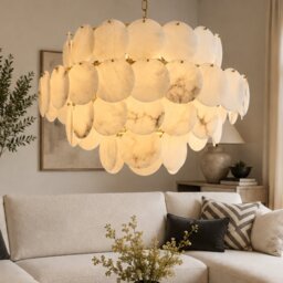 Caroline Large Alabaster Chandelier - thumbnail 3