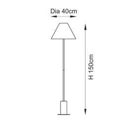 Brushed Brass and White Marble Floor Lamp - thumbnail 5