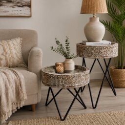 Folk Side Tables - Set of 2 - thumbnail 2