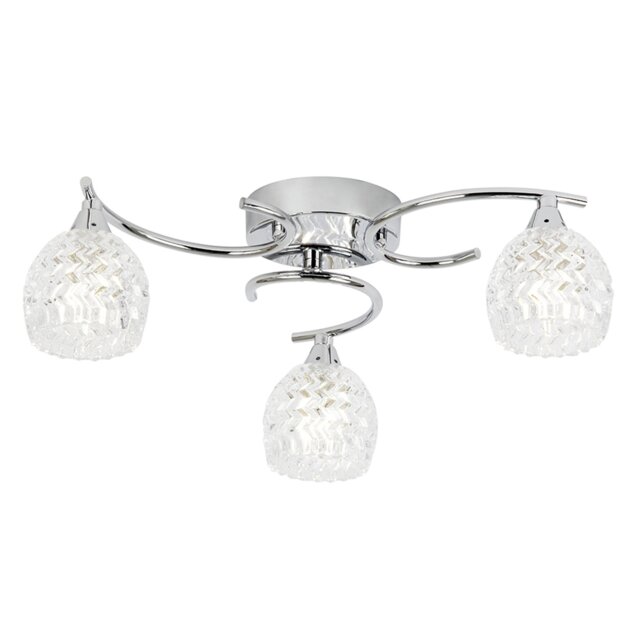 Chrome 3 Light Semi Flush - image 1