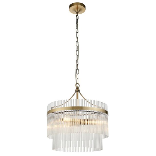 Marietta 3 Light Pendant - Antique Brass - image 1
