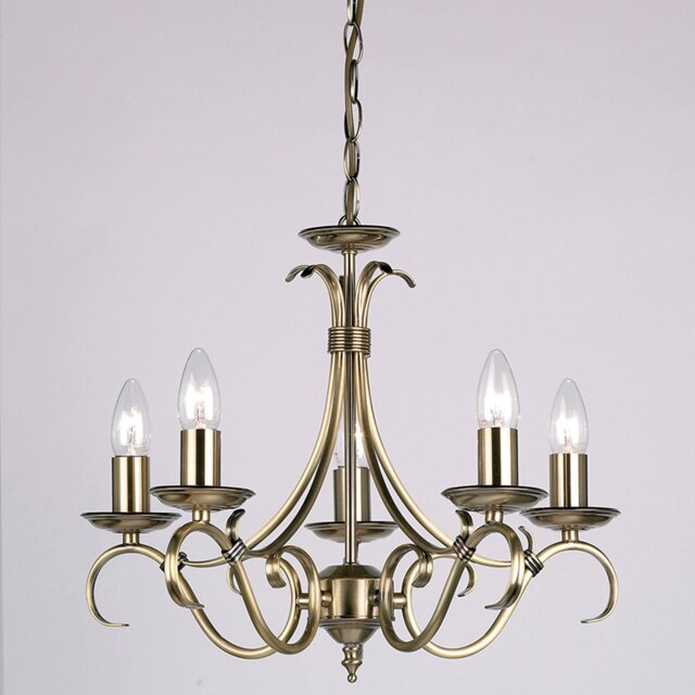 Antique Fitting with 5 Candles - image 1