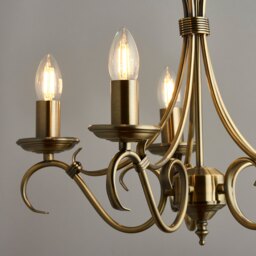 Antique Fitting with 5 Candles - thumbnail 4