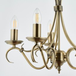 Antique Fitting with 5 Candles - thumbnail 2