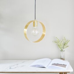 Hoop Pendant Brass - thumbnail 4