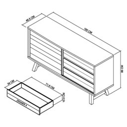 Clifton Wide Sideboard - thumbnail 6