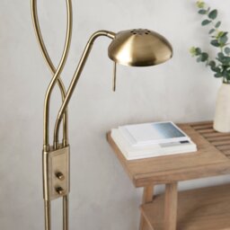 Monaco Floor Lamp - Antique Brass - thumbnail 4