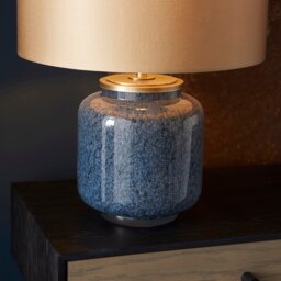 Cobalt Glass Table Lamp - thumbnail 3