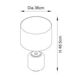 Cobalt Glass Table Lamp - thumbnail 5