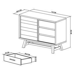 Clifton Narrow Sideboard - thumbnail 6