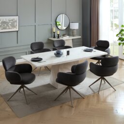 Alaric Dining Table & 6 Mocha Chairs - thumbnail 1