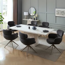 Alaric Dining Table & 6 Mocha Chairs - thumbnail 2