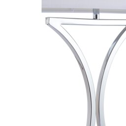 Chrome Table Lamp With White Shade - thumbnail 3
