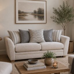 River Pillow Back 2 Seater Sofa Fabric B - thumbnail 2