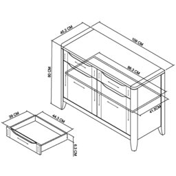Cambridge Narrow Sideboard - thumbnail 5