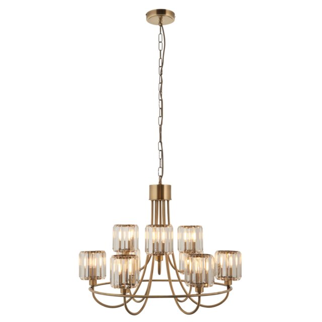 Berenice 9 Light Tiered Pendant - Antique Brass - image 1