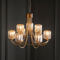 Berenice 9 Light Tiered Pendant - Antique Brass - thumbnail 4